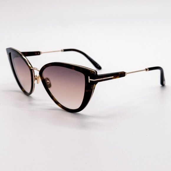NEW TOM FORD ANJELICA-02 TF868 52F CAT EYE WOMEN SUNGLASSES FT0868/S HAVANA - Picture 5 of 11
